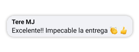 Opinion de Tere, Excelente!! Impecable la entrega de LemonLink Creaciones en Cancún y Playa del Carmen