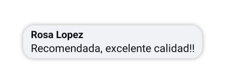 Opinion de Rosa López excelente calidad!! de los productos personalizados de LemonLink Creaciones en Cancún y Playa del Carmen