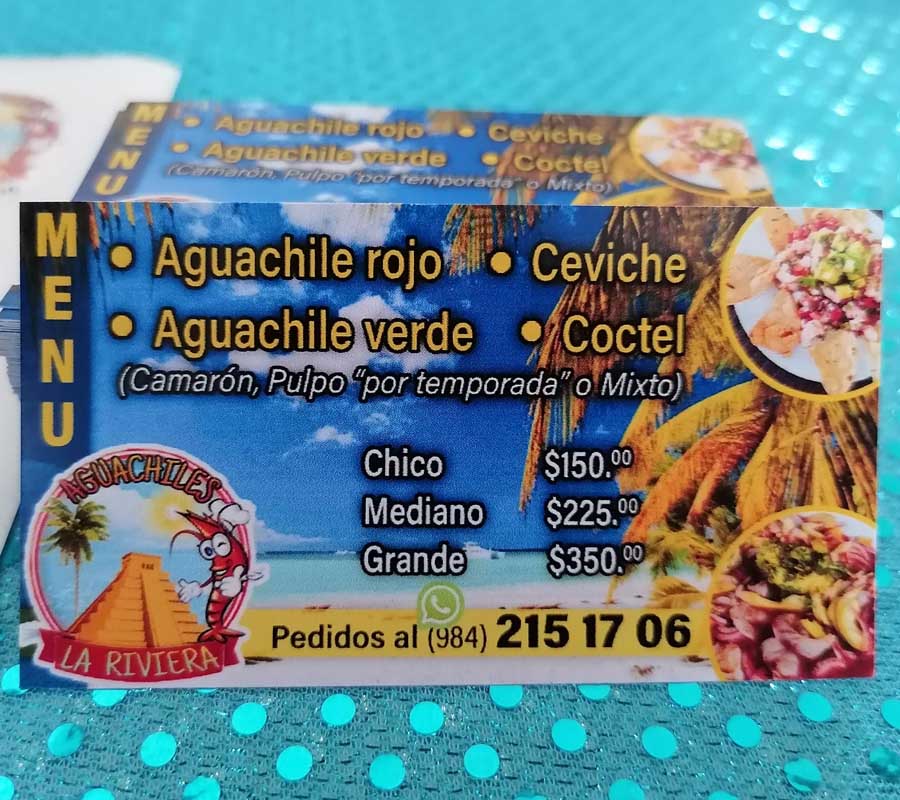 Tarjeta de presentación personalizada - Diseño 2 para eventos en Cancún y Playa del Carmen