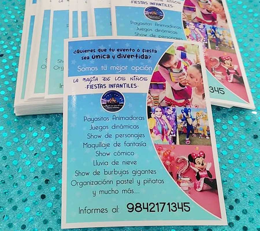 Volante personalizado - Diseño 2 para eventos en Cancún y Playa del Carmen